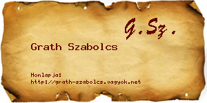 Grath Szabolcs névjegykártya