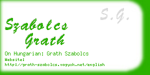 szabolcs grath business card